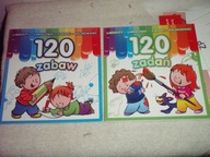 120 Zabaw, 120 Zadań: Łamigłówki, labirynty, zagadki, kolorowanki 2 książki