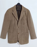 Męska Marynarka Bawełniana Prążkowana Beżowa |R. 52/L