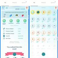 Pokemon GO konto Level 57, 46x Legendary, 37x IV100, 20x Shiny, 6x Mythical
