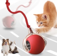 PIŁKA INTERAKTYWNA UCIEKAJĄCA DLA KOTA PSA LED ZABAWKA WIBRACJE ELEKTRYCZNA