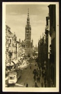 GDAŃSK - ULICA DŁUGA OD TKACKIEJ W STRONĘ RATUSZA 1930