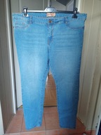 janina spodnie dżinsowe strecz 48 proste ze średnim stan niebieskie błękit