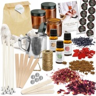 DUŻY ZESTAW DO ROBIENIA ŚWIEC DIY W DOMU + DODATKI, DLA DZIECKA PREZENT