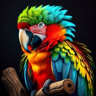 Panel wodoodporny na torbę 42/42cm papuga