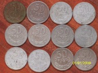 50 gr zestaw rocznikowy od 1949 r. rzadkie roczniki w tym 65 !! bcm!!