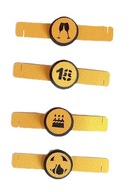 Ozdobne serwetniki 40 sztuk / dekoracje na urodziny / 18-STKA ZŁOTO CZARNA