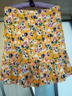 SPÓDNICZKA W KWIATKI ŁADNA PRZEWIEWNA Z WISKOZY Z FALBANKĄ NA DOLE R.42