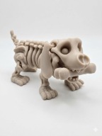 Figurka Szkielet Jamnika 18cm + Kość - Model Kolekcjonerski Druk 3D