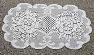 Bieżnik na stół, biały, żakard, szer.36cm x dł. 67cm