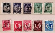 RUMUNIA - kasowane luzaki z 1930r - seria Król Karol II
