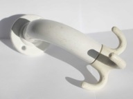 wieszak na ubrania ścienny biały PRL