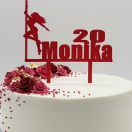 topper na tort dekoracja urodziny personalizacja TANIEC NA RURZE!!!