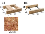 Pustak łupany Combet B4 39x39x8 Multi 3