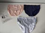 3 szt Śliczne markowe majtki GEORGE UK 14 EUR EUR 40/42 95% cotton