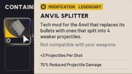 KOWADŁO MODYFIKACJA ANVIL SPLITTER LEGENDARY ITEM ARC RAIDERS PC/PS/XBO