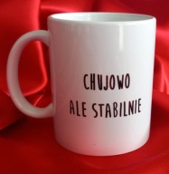 Kubek handmade z humorystycznym napisem