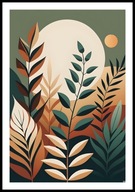 A2 PLAKAT OBRAZ PLAKAT ROŚLINY ROŚLINA LIŚCIE LIŚĆ BOHO PIĘKNE BARWY