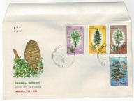 Turcja 1984 FDC Znaczki 2691-4 drzewa muzyka instrumenty statki meble