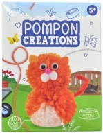 Zestaw do Tworzenia Breloczka z Pomponów Puchate Zwierzątka - KOTEK