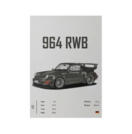 "Tuningowa Klasyka" – Plakat Samochodowy - Porsche 964 RWB