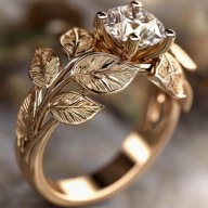 PIERŚCIONEK PIERŚCIEŃ róża walentynki VINTAGE DIAMENTY rokoko vintageANIME