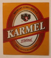 ETYKIETA - LUBLIN - BROWARY LUBELSKIE - KARMEL original PIWO BEZALKOHOLOWE