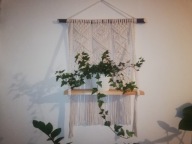 MAKRAMA BOHO KWIETNIK PÓŁKA ŚCIENNA