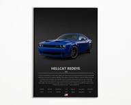 PLAKAT DODGE CHALLENGER SRT REDEYE IDEALNY NA PREZENT NAJWYŻSZA JAKOŚĆ A3