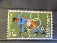 St. Vincent stary znaczek z nadrukiem (9/64