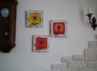 Obraz kwiaty w na tle