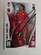 Karta topps match attax autograf AS Roma Chris Smalling Champions League