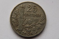 25 CENTIMES 1904 R. FRANCJA - KT21