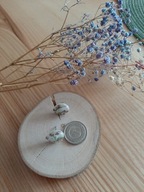 Kolczyki sztyfty z żywicy z suszonymi kwiatami Wyjątkowe prezent