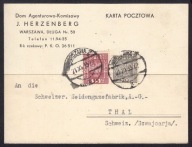 1933 WARSZAWA - DOM AGENTUROWO-KOMISOWY J.HERZENBERG - JUDAIKA