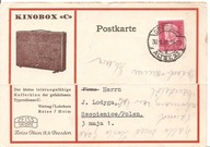 ZEISS IKON A.G.DRESDEN -KINOBOX -karta firmowa -obieg 1931 rok -SZOPIENICE