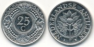 Antyle Holenderskie 25 Cent - 1990r ... Monety