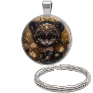 Brelok do kluczy/ka - Kot - ozdobna zawieszka, plecak, portfel