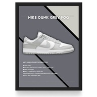 Plakat Nike Dunk "Grey Fog"/Shadow/ (Czarna/Biała Ramka)