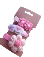 Spinki do włosów szydełkowy kwiatek 3 szt.