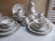 Królewski Hutschenreuther Dresden serwis 6 os herbata