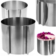 TORTOWNICA RANT OBRĘCZ DO TORTU NA TORT FORMA STALOWA REGULOWANA 15-30 cm