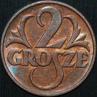 2 grosze 1939 - około menniczy egzemplarz