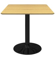 STÓŁ LUGANO| Kwadratowy blat dębowy| Stylowy czarny stelaż