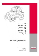 Case MAXXUM 110, 115, 120, 125, 130, 140 - instrukcja obsługi ciągników