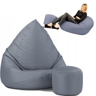 DUŻA PUFA FOTEL SAKO XXXL + GRATIS PODNÓŻEK SUPER WOREK SIEDZENIE DO SALONU