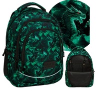 PLECAK SZKOLNY WIELOKOMOROWY DLA CHŁOPCA MLODZIEZOWY BACK UP ZIELONY 26 L