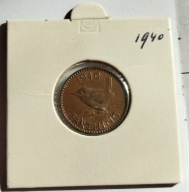 moneta Wielka Brytania 1/4 pens farthing Jerzy VI 1940