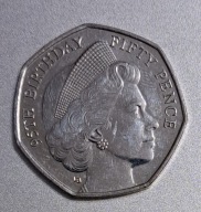 Wyspa Man 50 pensów 2021r. 95. rocznica urodzin Elżbiety II