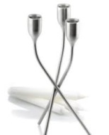 EVA SOLO TOOLS ŚWIECZNIK TRÓJRAMIENNY danish design POWYSTAWOWY INOX UNIKAT