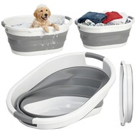 SKŁADANY KOSZ NA PRANIE 25L SILIKONOWY MISKA Z UCHWYTAMI DUŻA